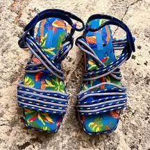 Farm Rio Macaw sandals NWOT Size 12‎