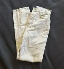 Reformation Cynthia High Rise Straight Jeans in Bone