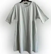 *3for$30* Zanzea Collection 100% Cotton Slip-On Dress Pale Blue, Size XXL (L/XL)