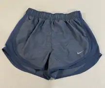Nike Dri-FIT Tempo Running Shorts Women’s Small Blue Gray Athletic Activewear
