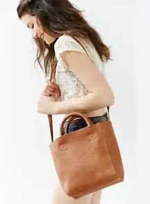 BDG Leather Tote Bag in Cognac color