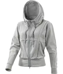 Adidas by Stella McCartney Gray Sculpted Full Zip Hoodie Sweatshirt XS