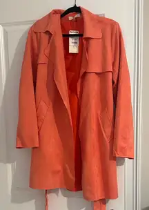 Coral Trench Coat