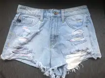 Kancan Ripped Denim Shorts