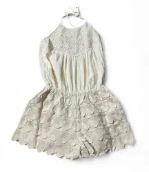 ‎Sleeveless Crochet Romper