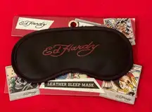 Ed Hardy Leather Padded Soft Comfortable Sleep Mask Adjustable Elastic Strap