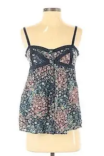 Womens  Cotton Floral Tank Top - XS