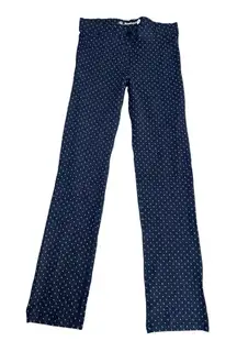betabrand dressy yoga pants navy geometric print Medium Long