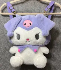 Sanrio Kuromi Plush Backpack Shoulder Bag Plushie Kawaii‎ Purple White