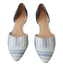 Tommy Hilfiger Women's Blue and Cream Flats Sz 10M