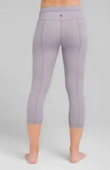 NWT New Purple Gray Prana Momento Capri Leggings Pants Womens Yoga S Vapor Gym