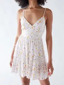 LA Hearts Tie Back Tiered Mini Dress PacSun White mini dress, Mini Dresses Sz XS