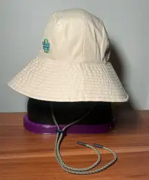 NWT Tory Burch Sport Wide Brim Beige Bucket Hat, 4” brim