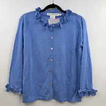 Gretchen Scott Breakfast at Tiffany's Cardigan sweater in periwinkle size S NWT