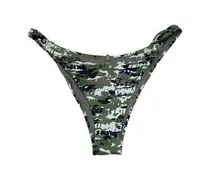 Skims Size 4X Recycled Swim Bikini bottom logo cheeky tanga Camo Print NWT