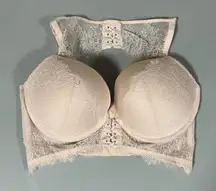 Victoria's Secret Beige Lace Cut-Out Bra Brassiere Lingerie Size 36D 🤍