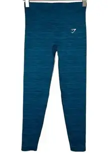 Gymshark Atlantic Shark Blue Adapt Marl Seamless Leggings Small