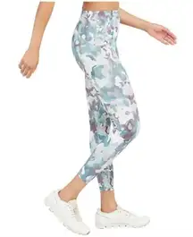 SPANX Booty Boost® Active Printed 7/8 Leggings M Painted Blue Camo Activewear
