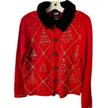 Vintage Designers Originals Studio Joy Christmas Cardigan Sweater