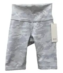 LULULEMON Wunder Under HR 10” Shorts Incognito Camo Jacquard Alpine White Size 4
