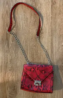 Red Snakeskin Purse
