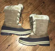 Magellan Outdoors, faux fur lace up duck boots