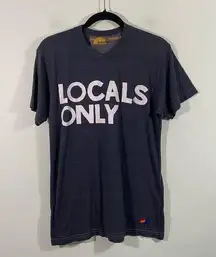 Aviator Nation  Women's Grey "Local Only" Graphic Tee Size M