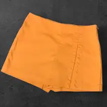 Women’s Cache Flat Front Orange Skort Size 0 Side Zip