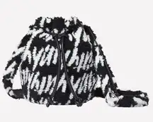 💖 NWT Yitty Major Label Black & White Sherpa Bucket Bag