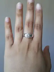 Sterling Silver Diamond Ring