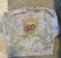 Distressed Sublime Band Tie-Dye Sun Graphic Sweatshirt Long Beach Merch Size S