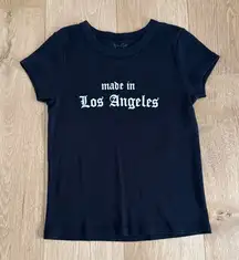 Brandy Melville Joh Galt Tee Made in Los Angeles One Size Black