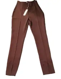 Meshki Chocolate Kandice Split Hem Pants Size Small