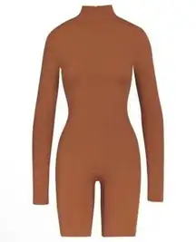 SKIMS NWT  SZ LG Mid thigh onesie caramel jumpsuit