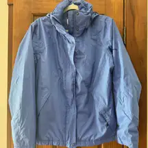 Columbia Omni Tech Interchange Jacket Women’s Small Periwinkle Blue Remov. Hood