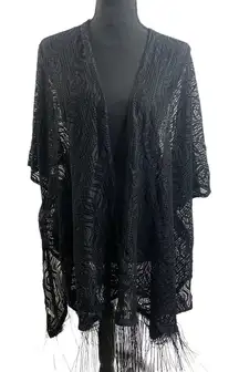 Dressbarn Women's Black Bathing Suit Cover Up