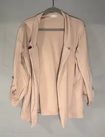 Altar’d State 3/4 Sleeve dusty pink knit blazer size large business casual