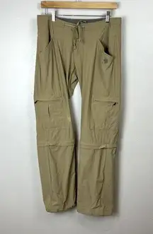 Mountain Hardwear Womens Yuma Convertible Nylon Pants Size 8/32 Tan LIGHT STAINS