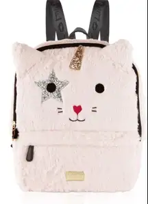 Luv Betsey Johnson Backback Plush Large Blush Pink Fuzzy Unicorn Tote Bag Purse