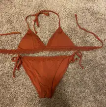 rust orange bikini set