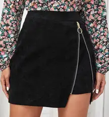 Corduroy Zip Mini Skirt