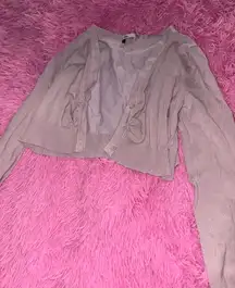 Adika Long Sleeve Cropped Cardigan 