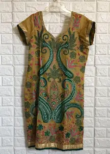 Custom made Sari Kurta tunic top or dress Salwar Kameez with diamonds embroidery