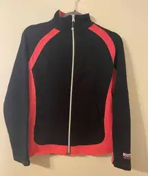 Womens Roots Canada Active Black Pink Full Zip Sweatshirt Size Small