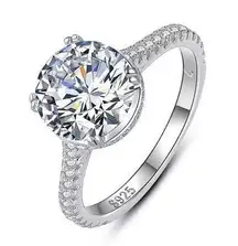 SIZE 5 925  Luxury Sparkling Clear CZ Wedding Ring