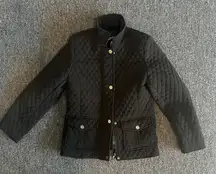 Canvas black quilted jacket size small