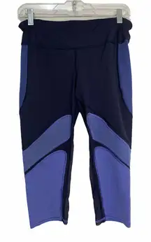 lululemon COLOUR‎ RUSH CROP leggings blue size 10