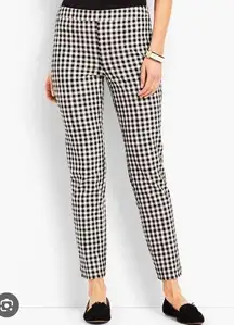 Talbots  Chatham ankle gingham black and white pant 4