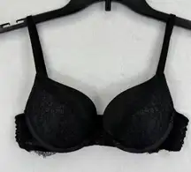 Victoria's‎ Secret Push Up Bra Black Lace Detail Accents 32B READ