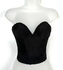 Bustier Vintage Lingerie Corset Black Top Carnival 34A